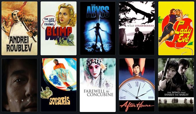 a letterboxd grid showing my top 10 list from 2023